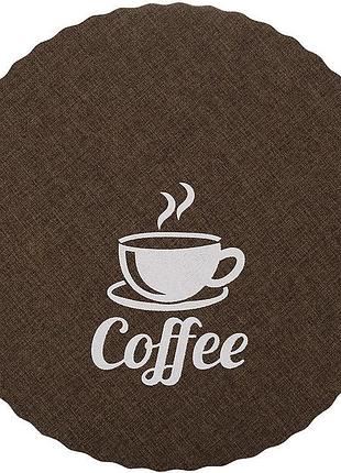 Набір 12 сервірувальних килимків doily coffee ø38см, плейсмат (подтарельники), коричневий
