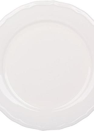 Набор обеденных тарелок "pure white" ø27см, 6 шт, белый фарфор, волнистый край