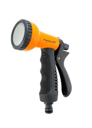 Пистолет для полива presto-ps (7210) пластиковый, насадка на шланг с фиксацией курка, режим душ