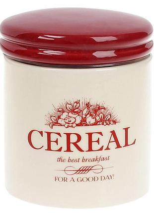 Банка керамическая "английская шиповник cereal" 12.3х10.2х12см