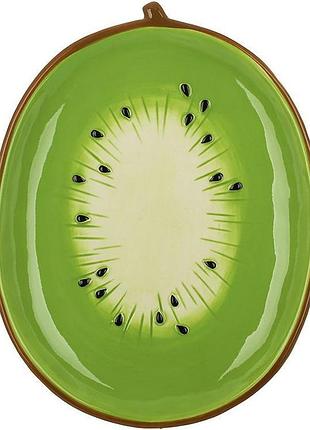 Тарелки керамические "kiwi" 22х17см, набор 4 шт. оригинальная посуда для праздничного и повседневного стола