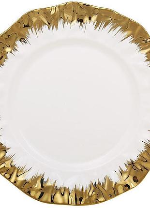 Набор 2 фарфоровые тарелки "gold luxury star" ø29см