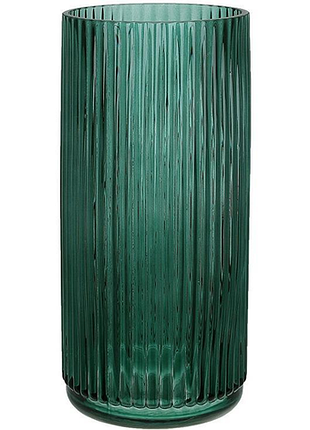 Ваза скляна ancient glass "emerald" ø12х25см, смарагдове скло