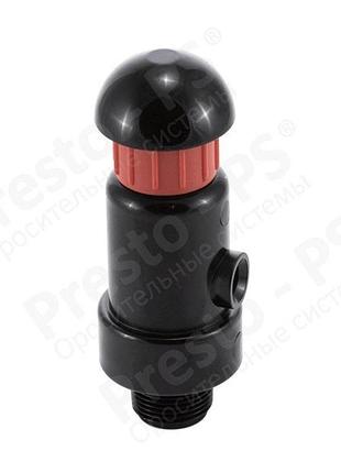 Воздушный клапан presto-ps 3/4" наружная резьба, автоматический, для капельного полива, пвх av-0134