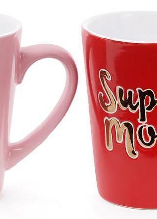 Кружка керамічна "super mom" 340мл
