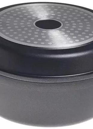 Кастрюля-гриль двойная kamille black marble 2.5 л ø20 см с антипригарным покрытием, литой алюминий, индукционное дно