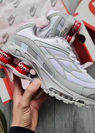 Стильні кросівки nike shox tl ride2 supreme gray