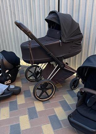 Коляска cybex priam platinum 3 в 1 + isofix база