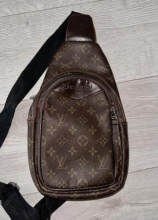 Сумка чоловіча слінг louis vuitton