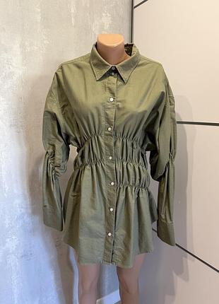 Стильна сорочка h&m хакі розмір l