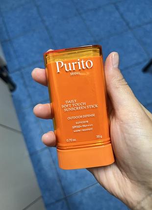 Сонцезахисний стік purito seoul daily soft touch sunscreen stick, 20 g