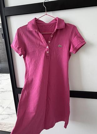 Сукня поло lacoste рожева