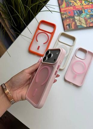 Чохол iphone colour magsafe pink арт ch00036
