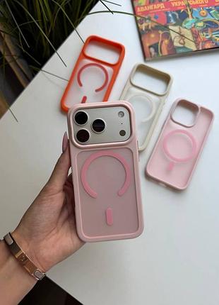 Чохол iphone colour magsafe pink арт ch00036