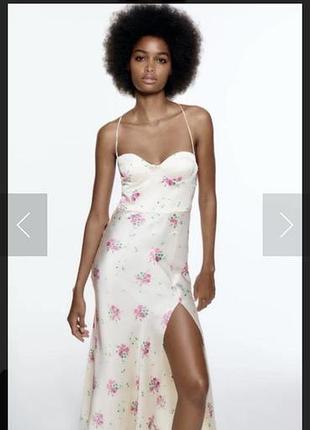 Атласна сукня zara xs