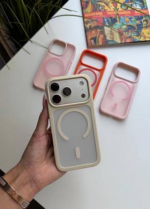 Чохол iphone colour magsafe beige арт ch00038
