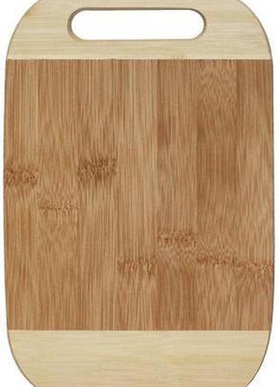 Разделочная доска бамбуковая eco bamboo 30х20 см, эко, влагостойкая, не тупит ножи