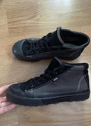 Кеди vans anaheim factory style 29 mid dx у чорно-сірому кольорі