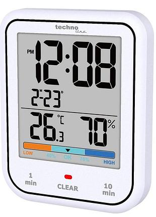 Термогигрометр technoline wt380 white, wt380 цифровой белого цвета