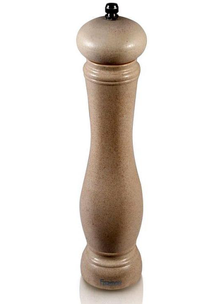 Мельница для специй fissman spice 25см, бамбуковый корпус, бежевый, керамические жернова
