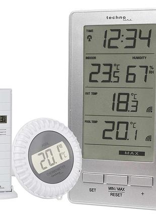 Термогігрометр цифровий technoline ws9069 it silver, ws9069