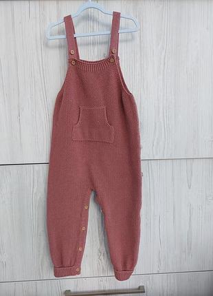 Брендові штани напівкомбінезон primark для дівчинки 12-18м 86см