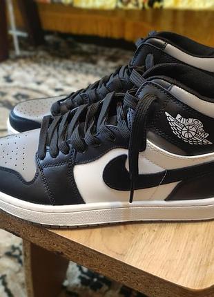 Чоловічі, шкіряні кросівки nike jordan retro, чорно-сірі, 42, 43, 44 розміру