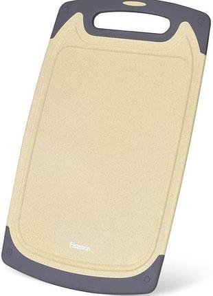 Разделочная доска fissman sandy 40x24 см, пластиковая, песочная, с желобом для сока