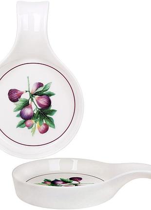Подставка для кухонных приборов фарфоровая "fig velvet" 18х12см, для ложки, половника, аксессуаров, декор для кухни