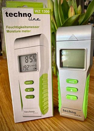 Цифровий вимірювач рівня вологості technoline wz1300 silver/green (wz1300)