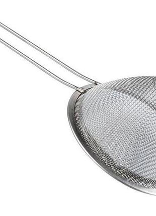Сито мелкое empire sieve ø10см из нержавеющей стали, для просеивания муки, кондитера, выпечки, с ручкой, кухонное