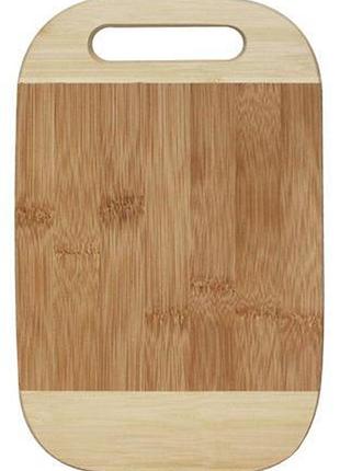 Разделочная доска бамбуковая eco bamboo 25х15 см, натуральная, влагостойкая, эко