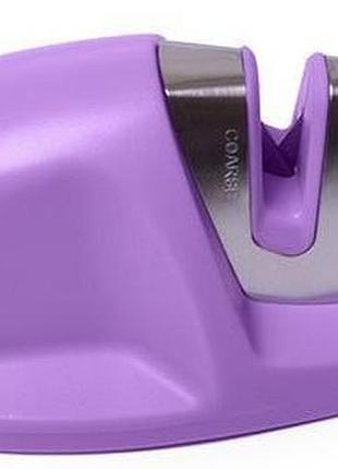 Точилка для ножів fissman lilac, двоступенева, керамічна, сталева, пластик, 10х4х5см