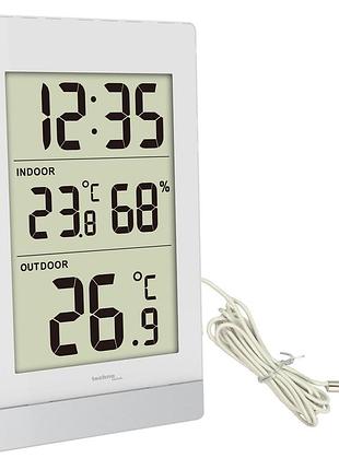 Термогігрометр цифровий для дому technoline ws7039 white, ws7039