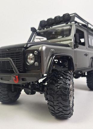 Радиоуправляемая машинка land rover defender серый на пульте управления, внедорожник на радиоуправлении