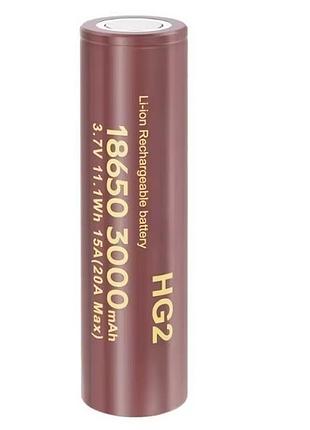 Li-ion акумулятор liitokala hg2 18650 на 3000 mah для ліхтарів