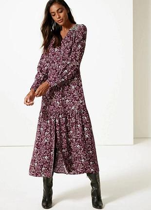 Вискозное платье макси m&amp;s collection