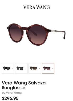 Жіночі сонцезахисні окуляри vera wang salvaza в червоному кольорі з градиентними лінзами та круглою пластиковою оправою