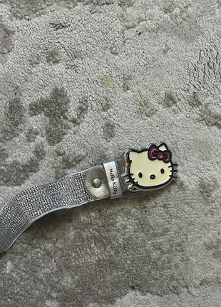 Ремень hello kitty срібний