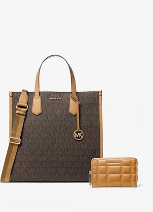 Жіночий комплект michael kors сумка тоут і шкіряний гаманець