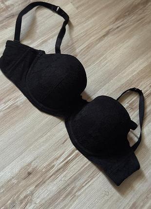 Кружевной бюстгальтер-балконет new look р.75 d