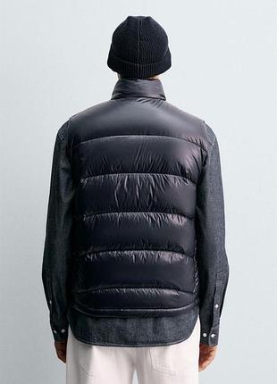 Безрукавка жилетка пух 80% zara origins