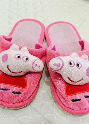 Кімнатні тапки, тапочки свинка пеппа, peppa pig, капці