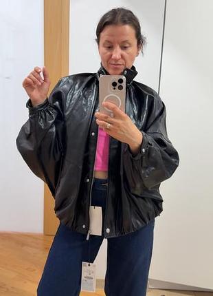 Куртка  жіноча демісезонна zara штучна шкіра