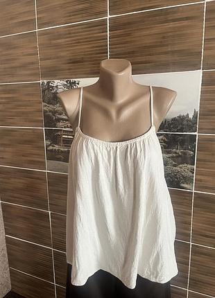 Оверсайз топ лен +вискоза h&m
