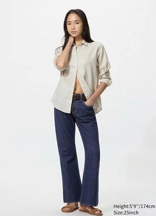 Джинси uniqlo темно- сині bootcut jeans
