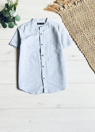 🌿сорочка next на 7/8 р 50% льон , колір в житті гарніший , на фото не передає , оливковий відтінок ціна -185 г🌿 д-53 см ширина-38 см