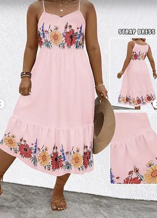 Міді сукня в квітковий принт shein 3xl