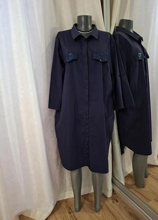 Асимметричное с карманами платье 👗 рубашка