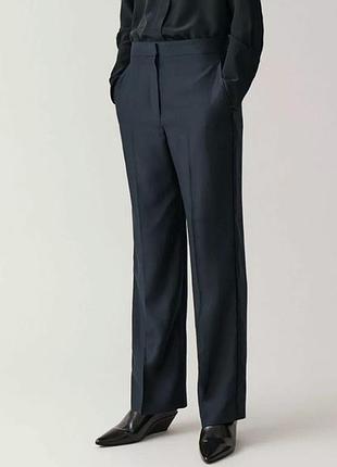 Cos silk blend navy blue штани